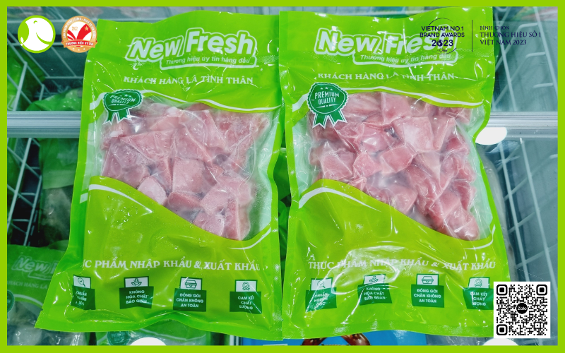 Cá ngừ cắt hạt lựu túi 500gr Cá ngừ cắt hạt lựu túi 500gr