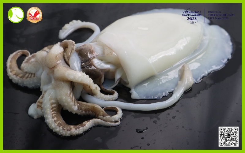 Mực Nang làm sạch đong lạnh tại New Fresh  Mực Nang làm sạch đong lạnh tại New Fresh