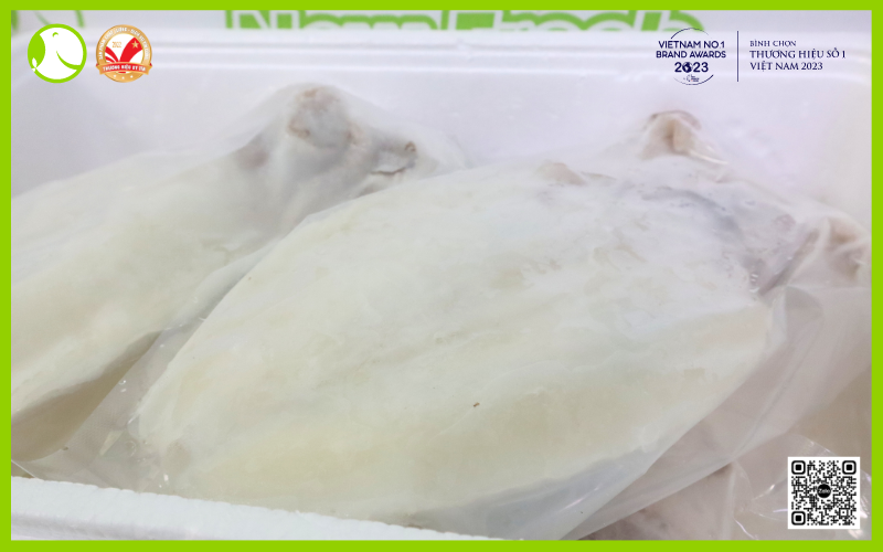 Mực Nang làm sạch đong lạnh tại New Fresh  Mực Nang làm sạch đong lạnh tại New Fresh