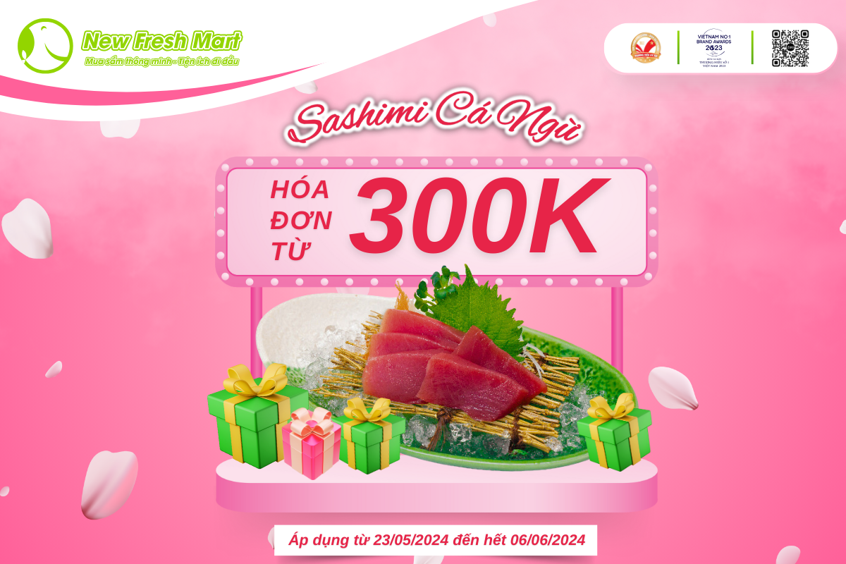 Đơn hàng từ 300K tặng set sashimi cá ngừ