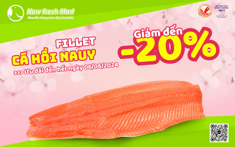 Cá hồi Nauy tươi nguyên con giảm 20%