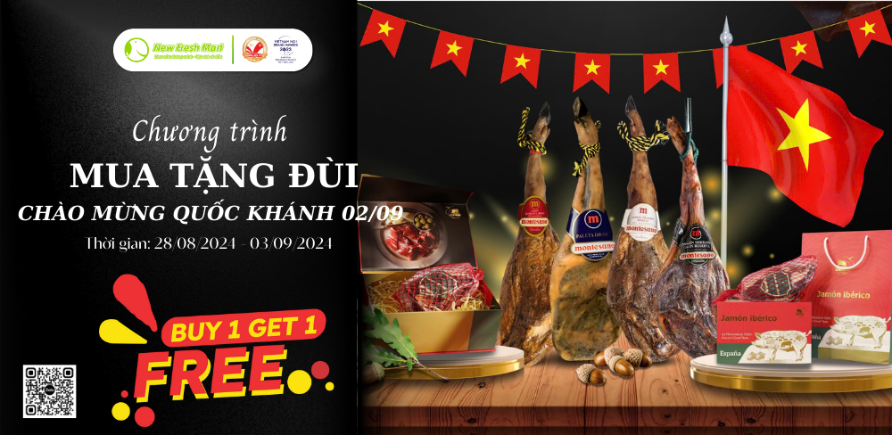 Đùi heo muối iberico mua 1 tặng 1