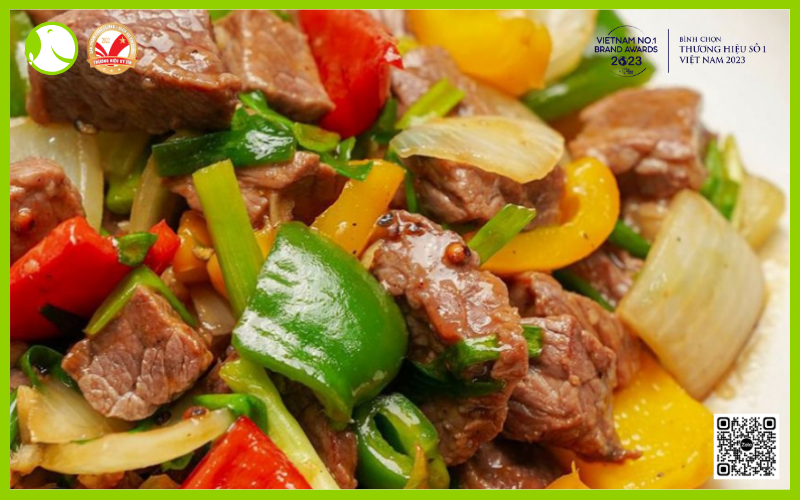 lõi vai bò Mỹ xào hành tây lõi vai bò Mỹ xào hành tây