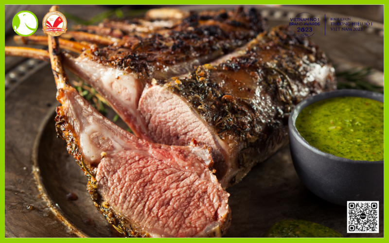 sườn cừu nướng mật ong