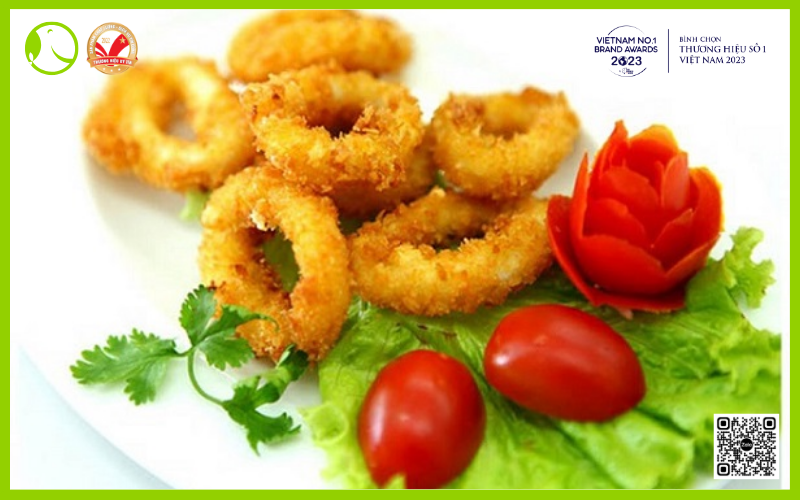 mực ống chiên bơ mực ống chiên bơ