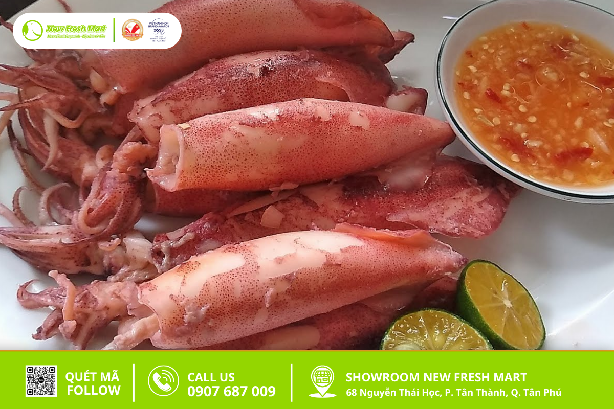 Mực trứng hấp gừng