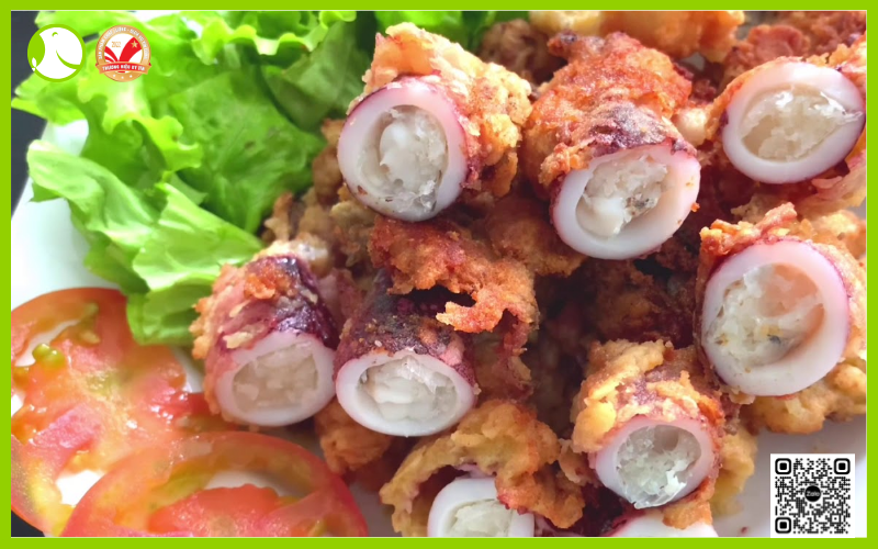 mực trứng tẩm bột chiên giòn mực trứng tẩm bột chiên giòn
