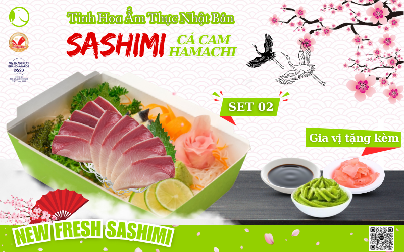 Set sashimi cá cam hamachi 02 Set sashimi cá cam hamachi 02