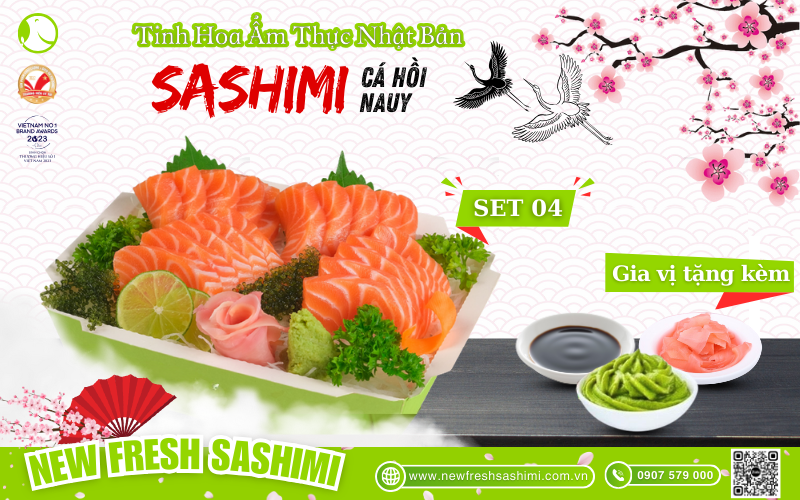 Set sashimi cá hồi Nauy 04 Set sashimi cá hồi Nauy 04