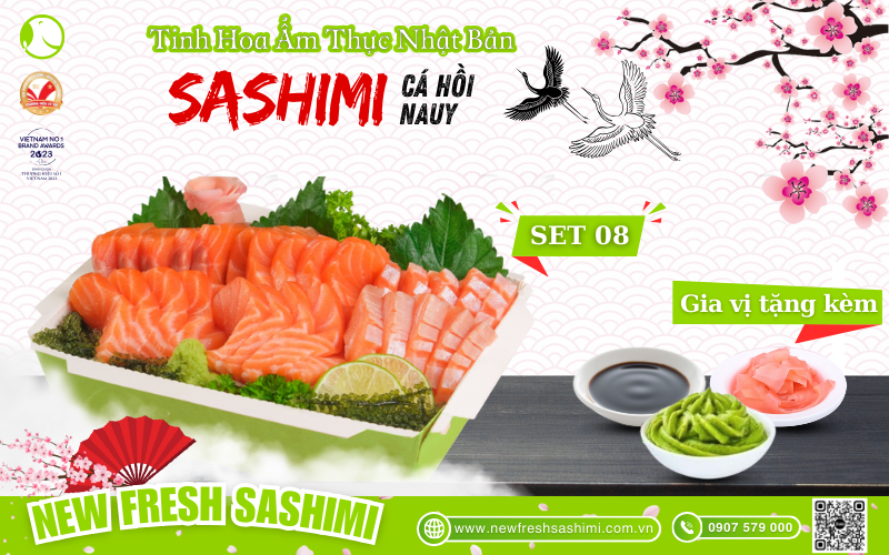 Set sashimi cá hồi Nauy 08