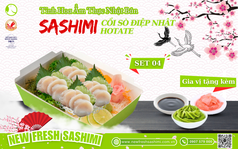 Sashimi Cồi Sò Điệp Nhật - Hotate 04