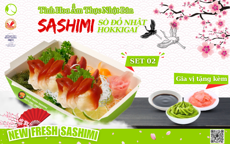 Set sashimi sò đỏ 02