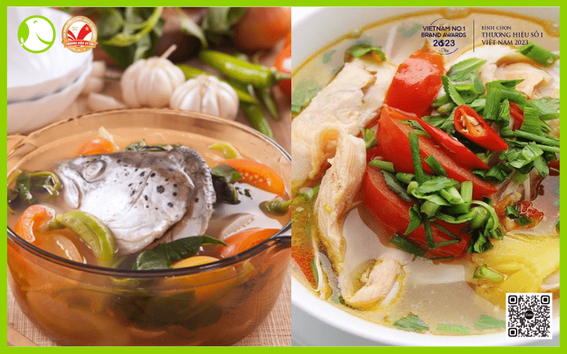 Canh cá hồi truyền thống Canh cá hồi truyền thống