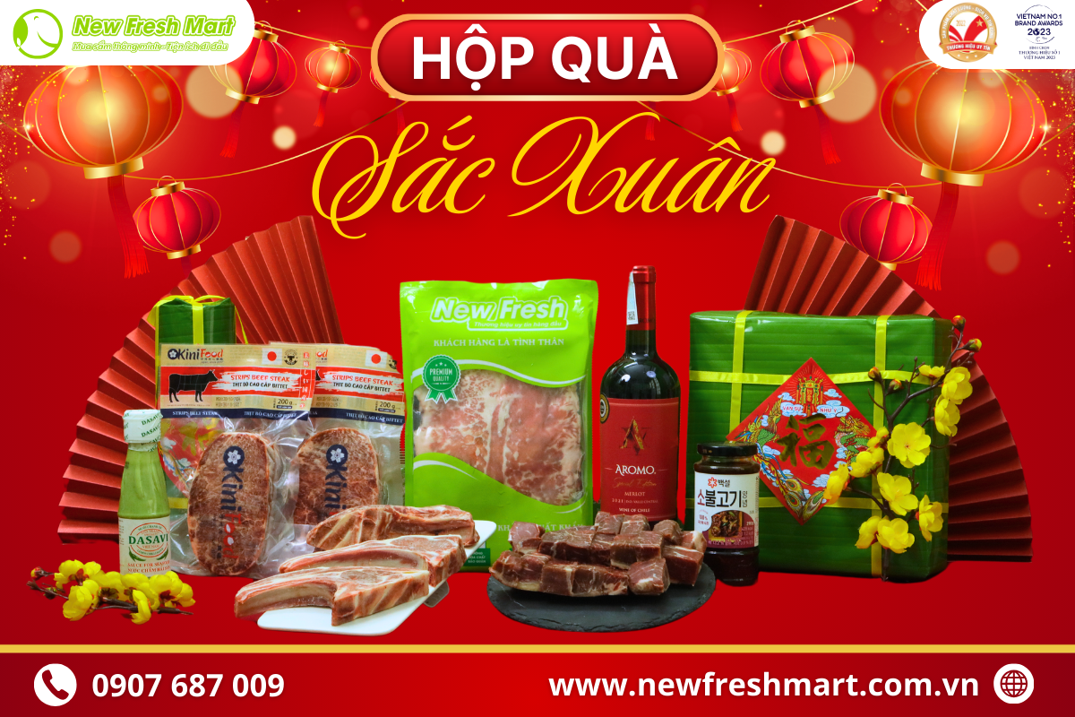 Hộp quà Sắc Xuân New Fresh 2025 Hộp quà Sắc Xuân New Fresh 2025