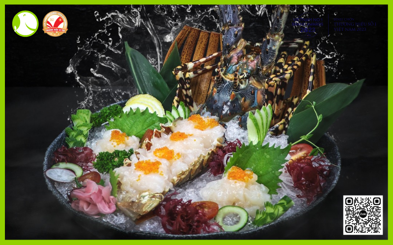 Sashimi tôm hùm bông