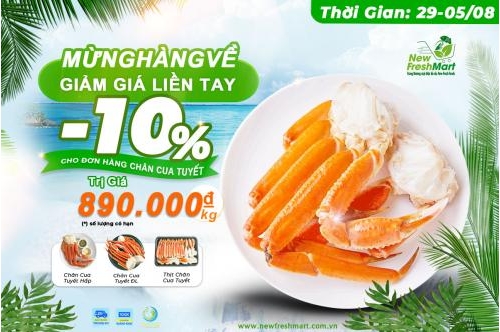 Mừng Hàng Về Ưu Đãi Liền Tay - Chân Cua Tuyết Alaska