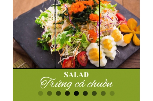 Cách Làm Salad Trứng Cá Chuồn Rong Biển
