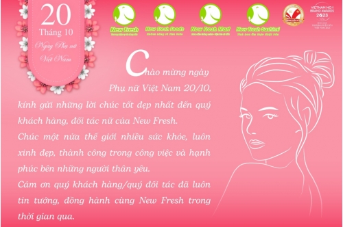 New Fresh Chúc Mừng Ngày Phụ Nữ Việt Nam 20/10 New Fresh Chúc Mừng Ngày Phụ Nữ Việt Nam 20/10