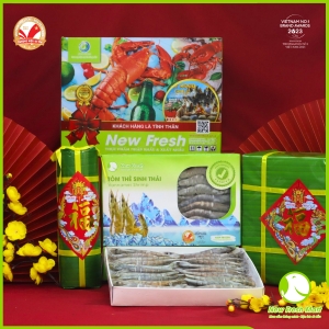Set Quà 2 Hộp Tôm Thẻ Sinh Thái Nguyên Con