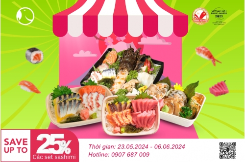 Siêu Sale Đồng Giảm 25% Các Set Sashimi
