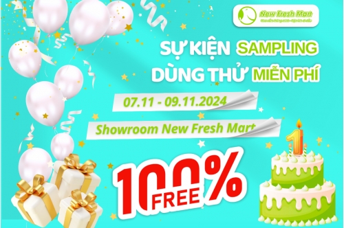 Sampling Dùng Thử Miễn Phí Mừng New Fresh Mart Lên 1 Tuổi