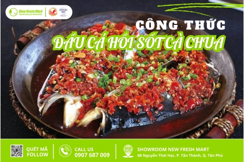 Cách Làm Món Đầu Cá Hồi Sốt Cà Chua Ngon Khó Cưỡng Ngay Tại Nhà