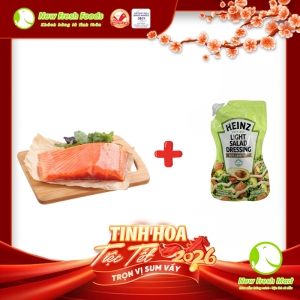 Cá Hồi Fillet Tươi + Gói Heinz Light Salad Dressing