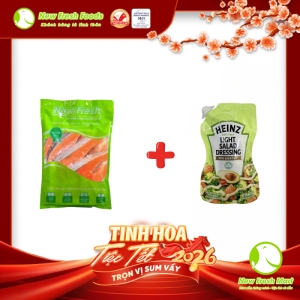 Cá Hồi Cắt Khoanh + Gói Heinz Light Salad Dressing
