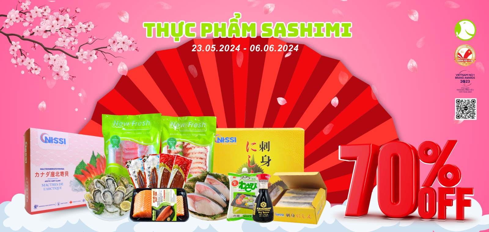 GIẢM 70% THỰC PHẨM  SASHIMI