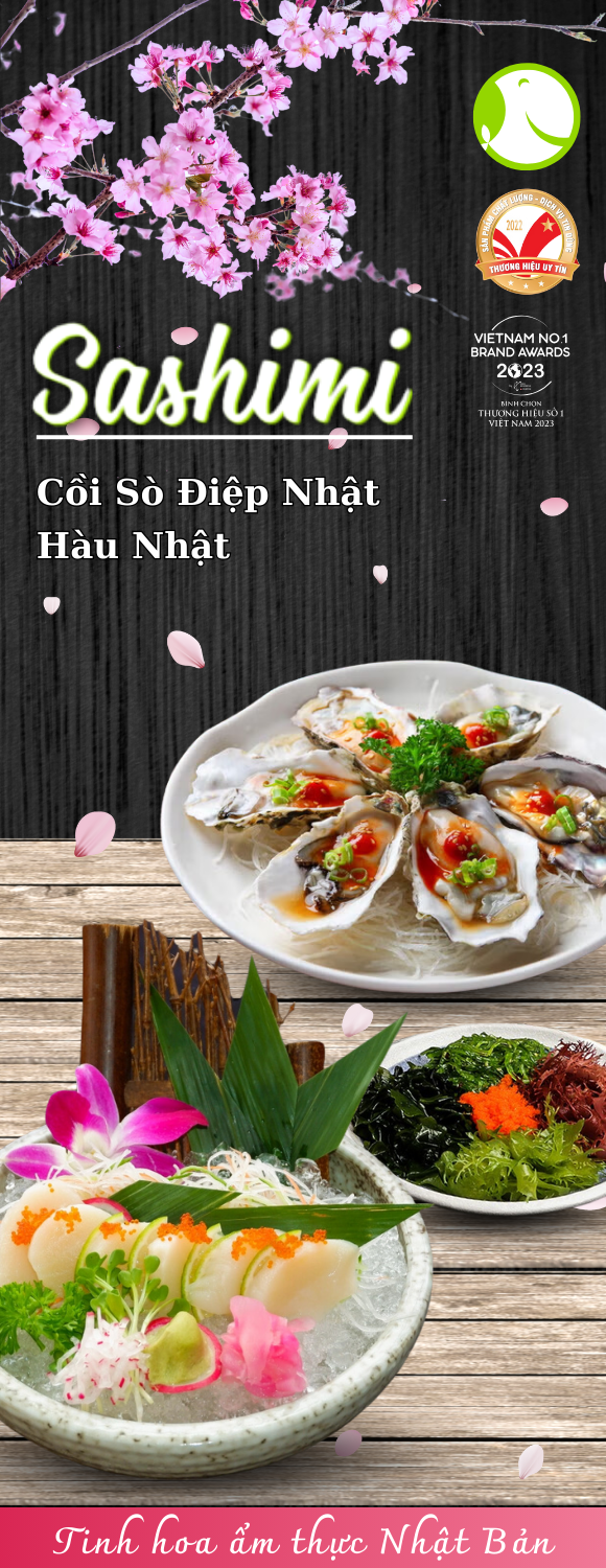 Sashimi cồi sò điệp nhật