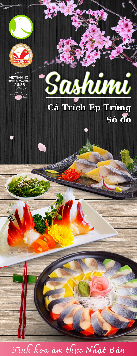 Sashimi cá trích ép trứng